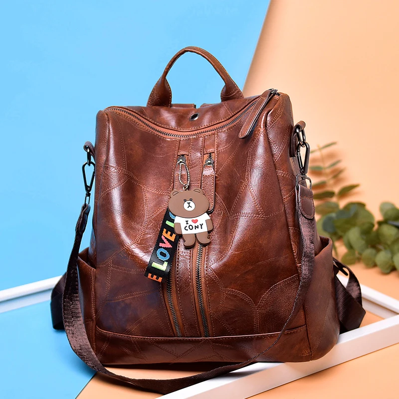 Vintage Women Backpack High Quality Leather Backpacks for Teenage Girls Female School Shoulder Bag Bagpack Mochila
Vintage Women Backpack High Quality Leather Backpacks for Teenage Girls Female School Shoulder Bag Bagpack Mochila