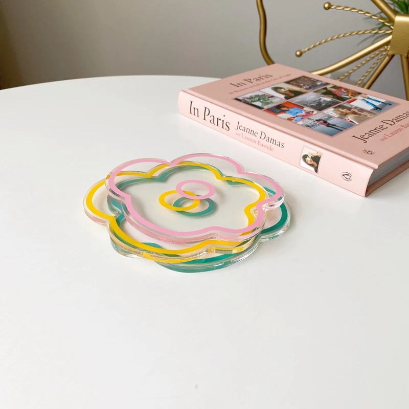 South Korea Ins Color Acrylic Coaster Insulation Pad Creative Coffee Coaster Flower Strawberry Sequin Non Slip Pad
South Korea Ins Color Acrylic Coaster Insulation Pad Creative Coffee Coaster Flower Strawberry Sequin Non Slip Pad