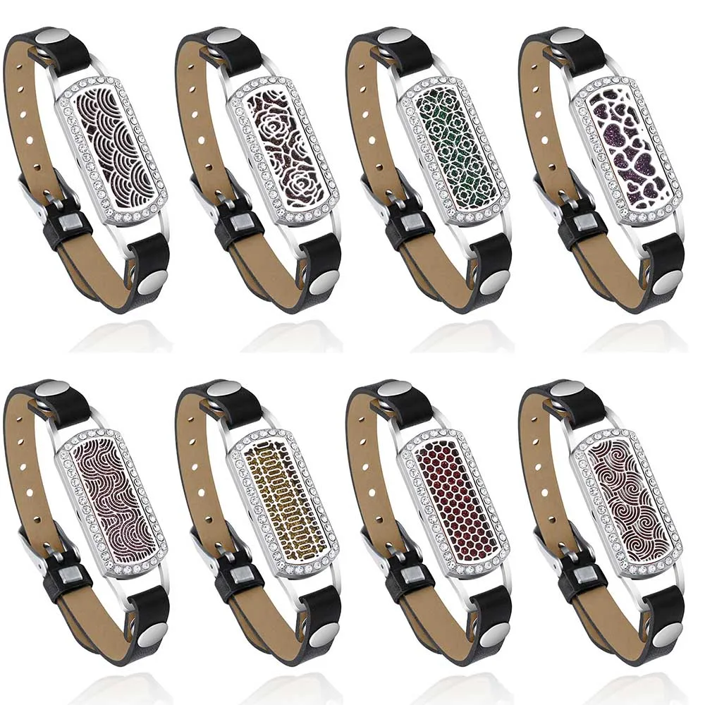 Aromatherapy Bracelet Leather Stainless Steel Essential Oil Locket Diffuser Bracelet Aroma Diffuser Jewelry Support Dropshipping
Aromatherapy Bracelet Leather Stainless Steel Essential Oil Locket Diffuser Bracelet Aroma Diffuser Jewelry Support Dropshipping