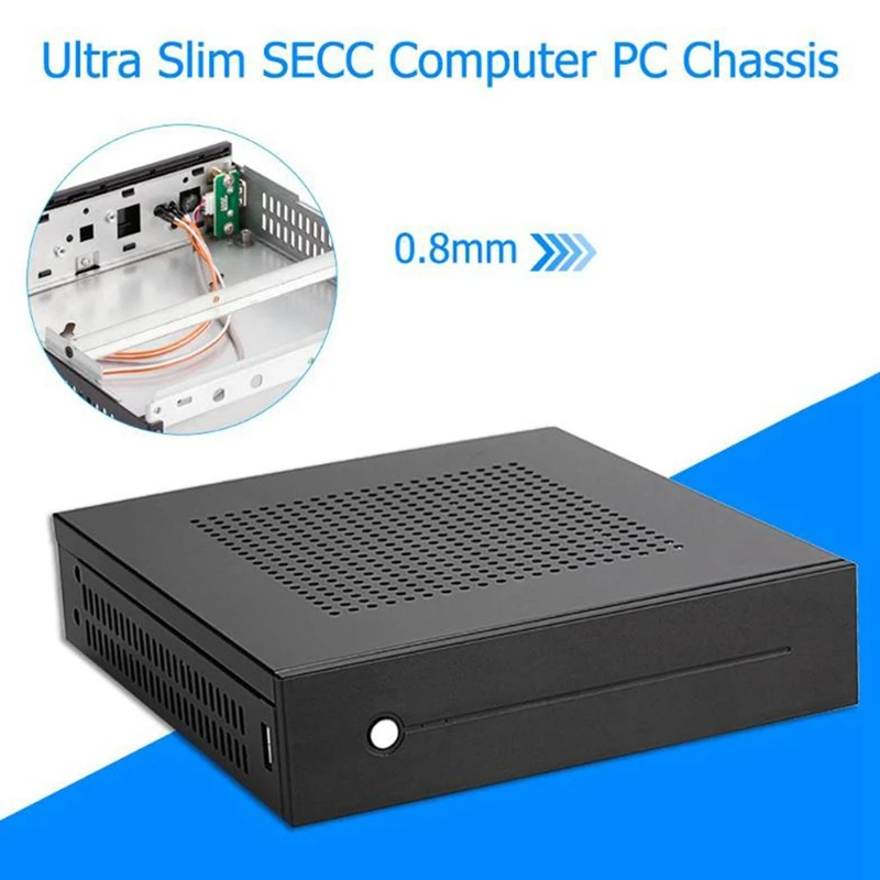 E-T3 Mini-ITX Ultra Sottile 0.8mm SECC Computer Case Desktop Support for Montaggio A Parete Entro 6.7X6.7in Centimetri
E-T3 Mini-ITX Ultra Sottile 0.8mm SECC Computer Case Desktop Support for Montaggio A Parete Entro 6.7X6.7in Centimetri