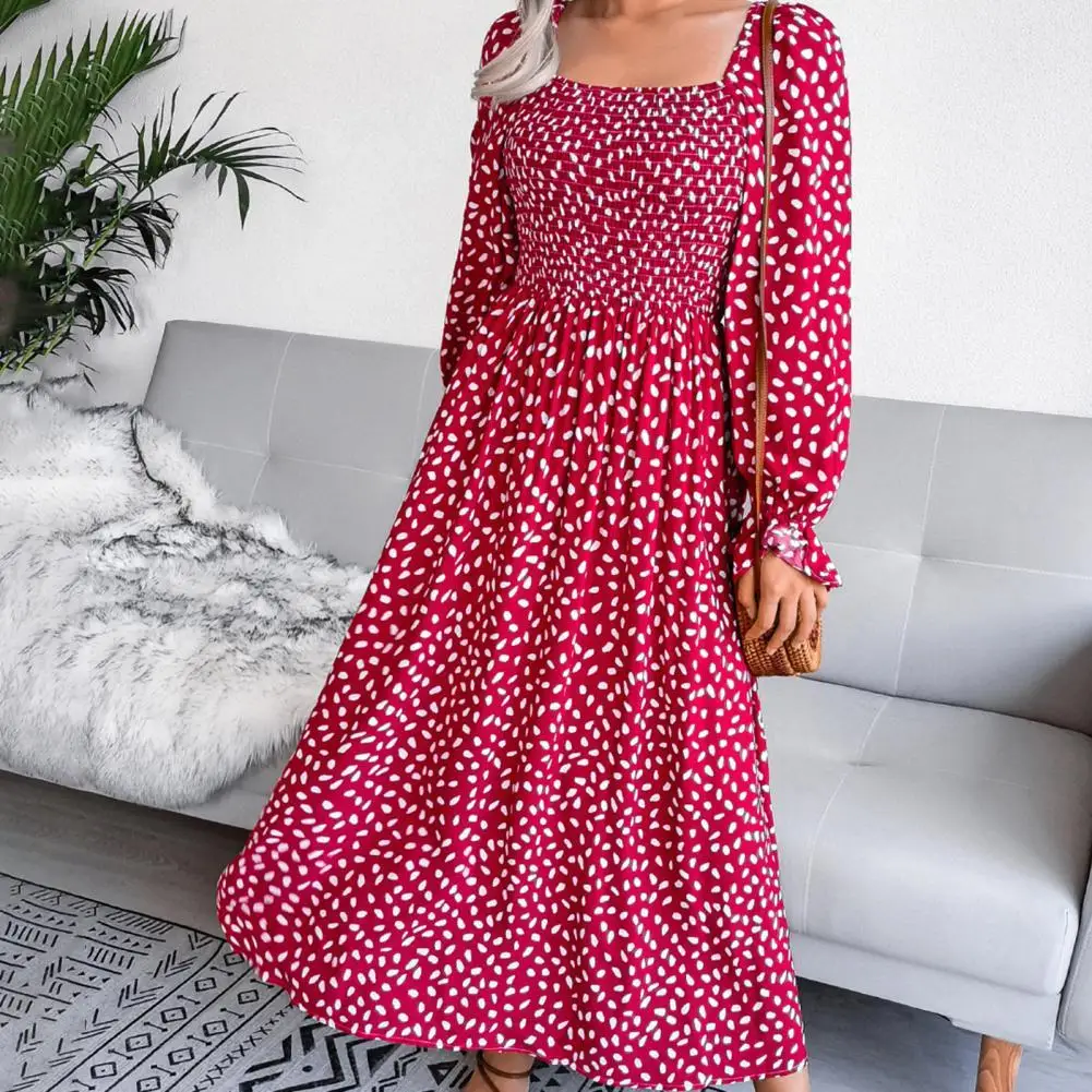 Осеннее платье с принтом капли воды, весеннее платье с квадратным вырезом, Свободный Подол для покупок
Осеннее платье с принтом капли воды, весеннее платье с квадратным вырезом, Свободный Подол для покупок