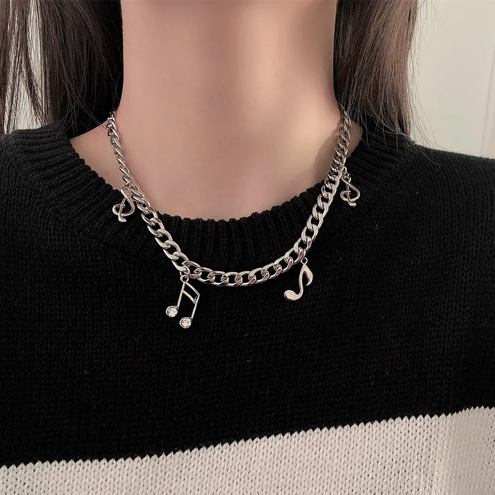 Cosysail Personality Music Note Pendant Necklace for Women Men Simple Stainless Steel Chain Necklace Hip hop Emo Jewelry 2022
Cosysail Personality Music Note Pendant Necklace for Women Men Simple Stainless Steel Chain Necklace Hip hop Emo Jewelry 2022