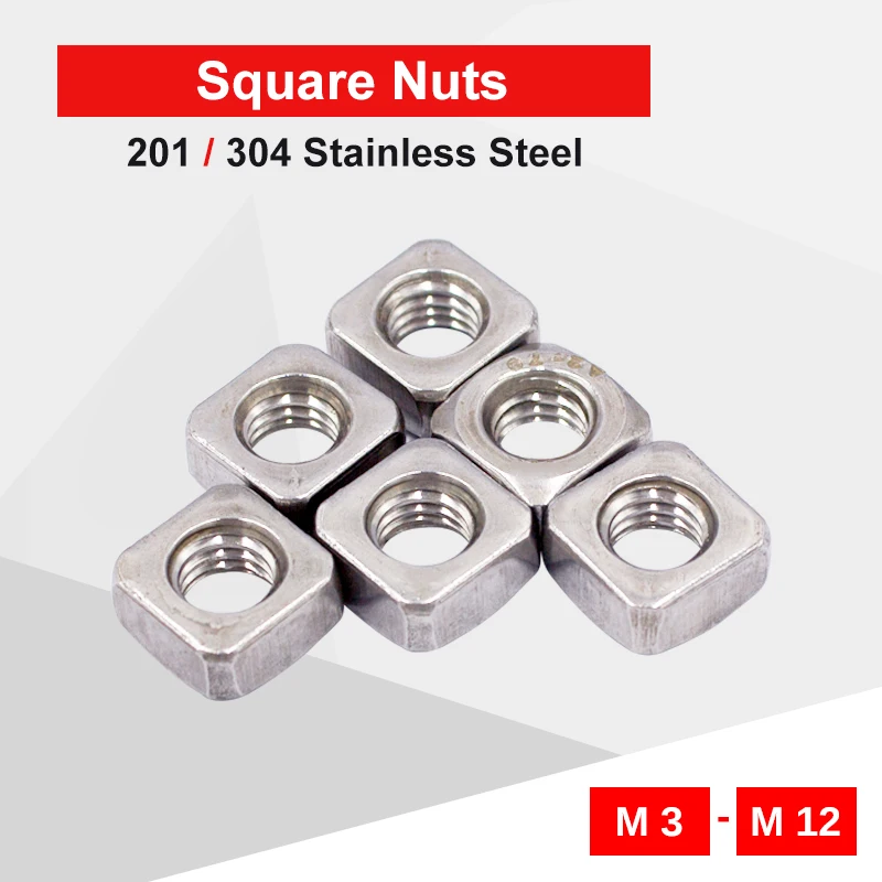 1-50 PCS High Quality Square Nuts Thin Type M3 M4 M5 M6 M8 M10 M12 201/304 Stainless Steel Material
1-50 PCS High Quality Square Nuts Thin Type M3 M4 M5 M6 M8 M10 M12 201/304 Stainless Steel Material