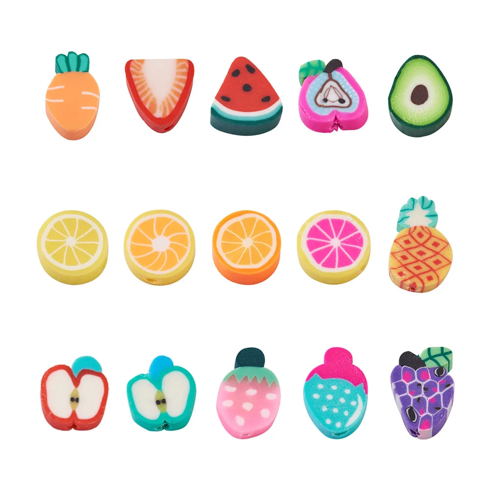 Pandahall 1Box Mixed Color Fruits Polymer Clay Beads Strawberry Apple Clay Spacer Heishi Beads for Jewelry Making DIY Handmade
Pandahall 1Box Mixed Color Fruits Polymer Clay Beads Strawberry Apple Clay Spacer Heishi Beads for Jewelry Making DIY Handmade