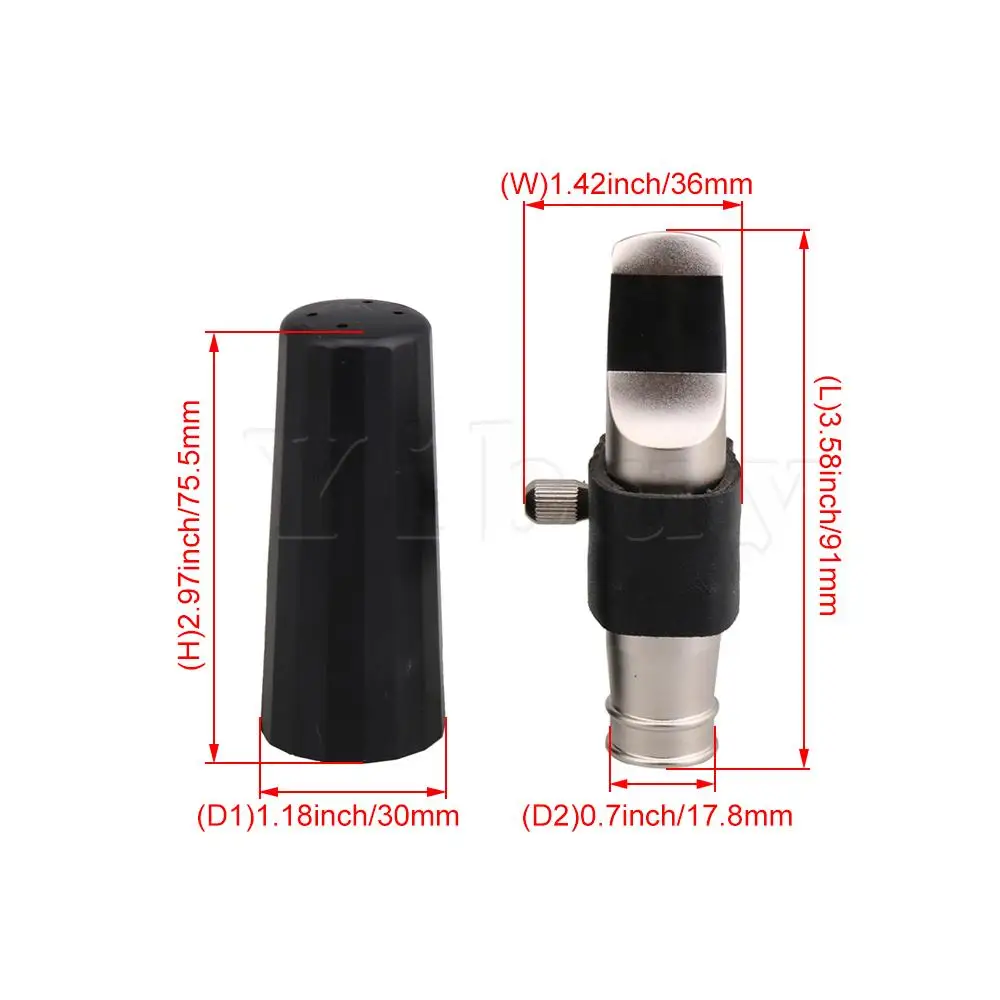 Yibuy 5# Jazz Alto Saxophone E-Flat Mouthpiece w/ Sax Cap Leather Ligature
Yibuy 5# Jazz Alto Saxophone E-Flat Mouthpiece w/ Sax Cap Leather Ligature