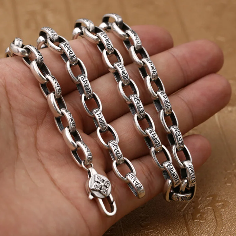 100% 925 Sterling silver Color Buddha Necklace for Men Women Six Words Mantra Vajra Amulet Chain Necklace Pendant Jewelry Gifts
100% 925 Sterling silver Color Buddha Necklace for Men Women Six Words Mantra Vajra Amulet Chain Necklace Pendant Jewelry Gifts
