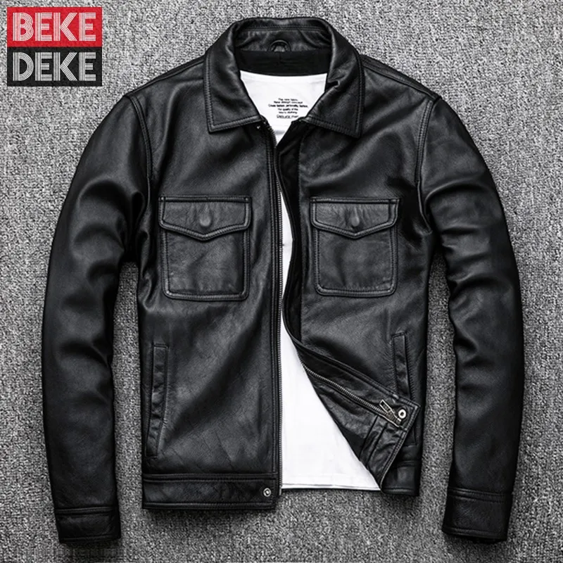 Vintage Mens Autumn Cow Genuine Leather Jacket Pockets Work Coat Plus Size 7XL Winter Padded Windproof Moto Biker Cowhide Jacket
Vintage Mens Autumn Cow Genuine Leather Jacket Pockets Work Coat Plus Size 7XL Winter Padded Windproof Moto Biker Cowhide Jacket