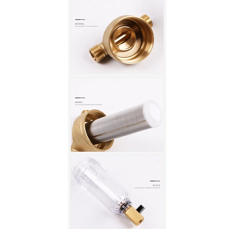 3/4Inch 6 Split-Mouth Water Filters Front Purifier Copper Lead Pre-Filter Backwash Remove Rust Contaminant Sediment Pipe
3/4Inch 6 Split-Mouth Water Filters Front Purifier Copper Lead Pre-Filter Backwash Remove Rust Contaminant Sediment Pipe
