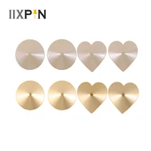 1 Pair Silicone Alloy Heart Nipple Cover Bra Pads Self-Adhesive Reusable Invisible Breast Petals Dress Nipple Stickers Pasties