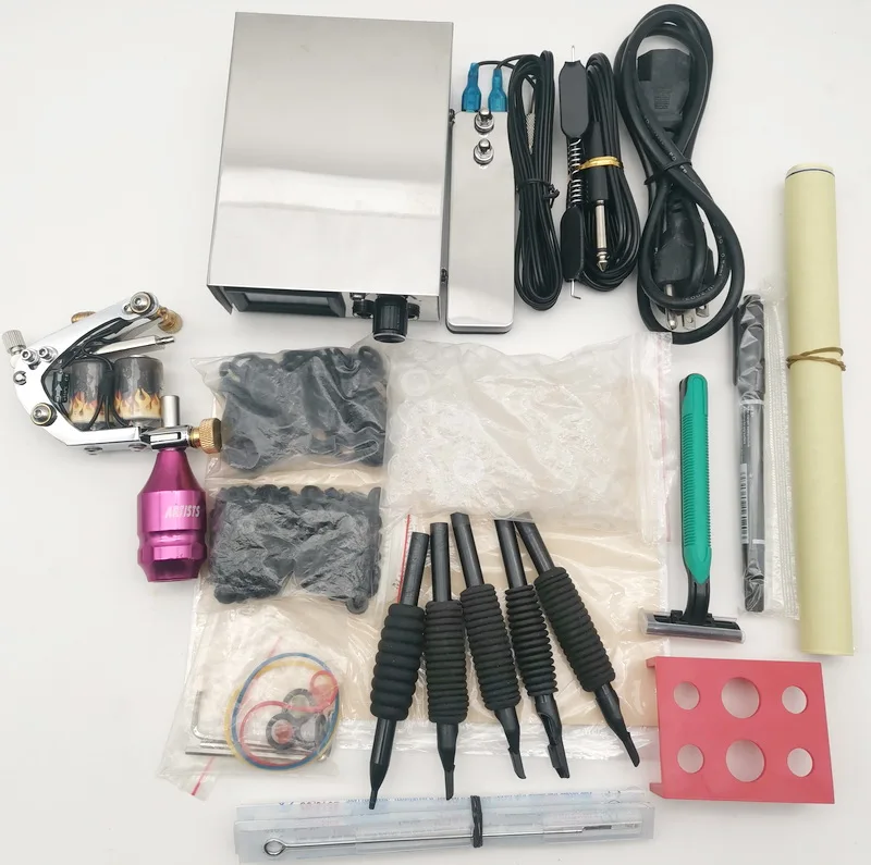 Tattoo Machines Kit 1Pc Handmade Machine Gun LCD Power Supply Needles Grips Tattoo Accessories For Starter Tattoo Kit kt011
Tattoo Machines Kit 1Pc Handmade Machine Gun LCD Power Supply Needles Grips Tattoo Accessories For Starter Tattoo Kit kt011