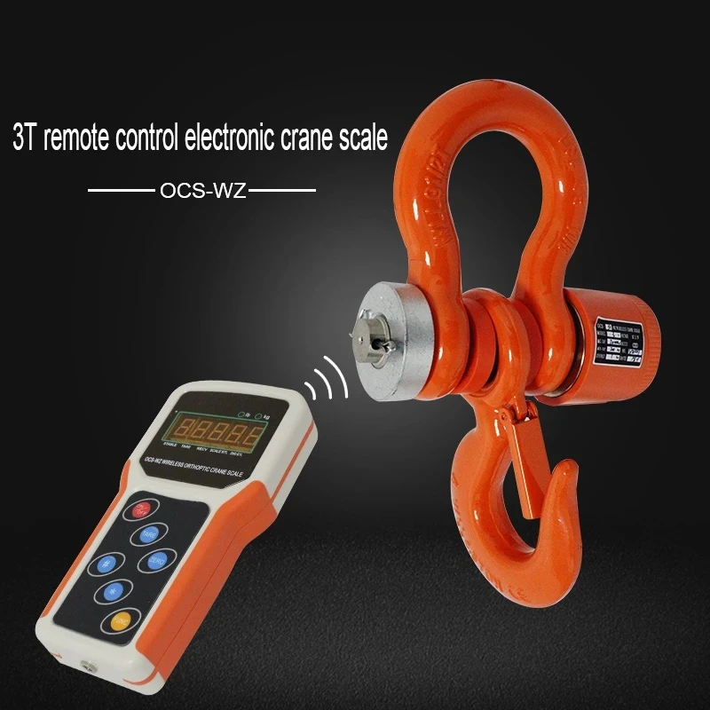 3T Wireless Digital Electronic Hanging Crane Scale With Wireless Handheld Meter
3T Wireless Digital Electronic Hanging Crane Scale With Wireless Handheld Meter