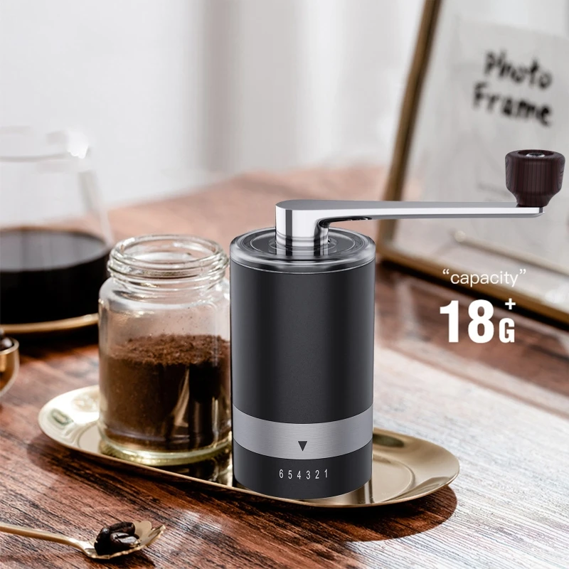 Hand Coffee Grinder 6 Adjustable Setting Stainless Steel Conical Burr Mill Gift Have Fun and Enjoy the Process Durable
Hand Coffee Grinder 6 Adjustable Setting Stainless Steel Conical Burr Mill Gift Have Fun and Enjoy the Process Durable