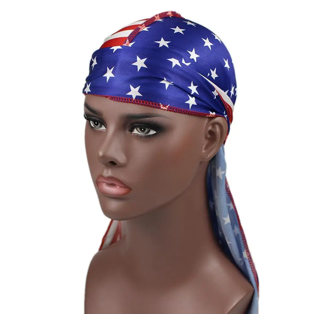 Modis в стиле "хип хоп" Шелковистые Для мужчин печати США Durags Бандана тюрбан