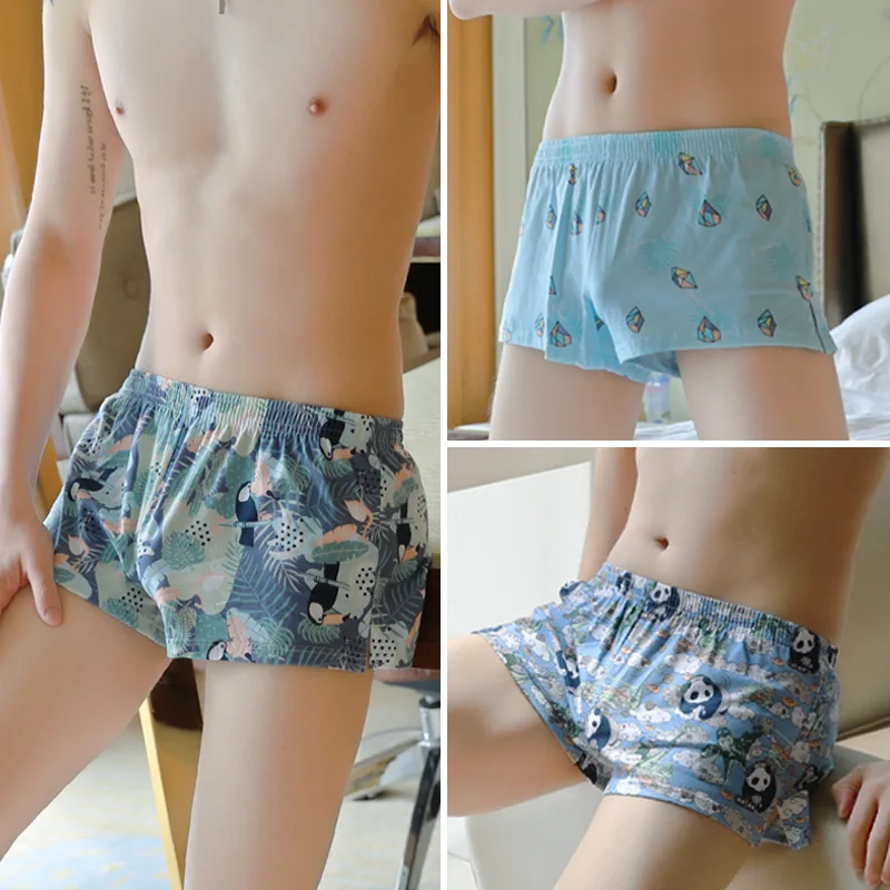 

Mens Underwear Boxers Loose Shorts Men's Panties Cotton Printed Boxer Shorts Arrow Pants Homewear Underpants Men Trunks Lingerie