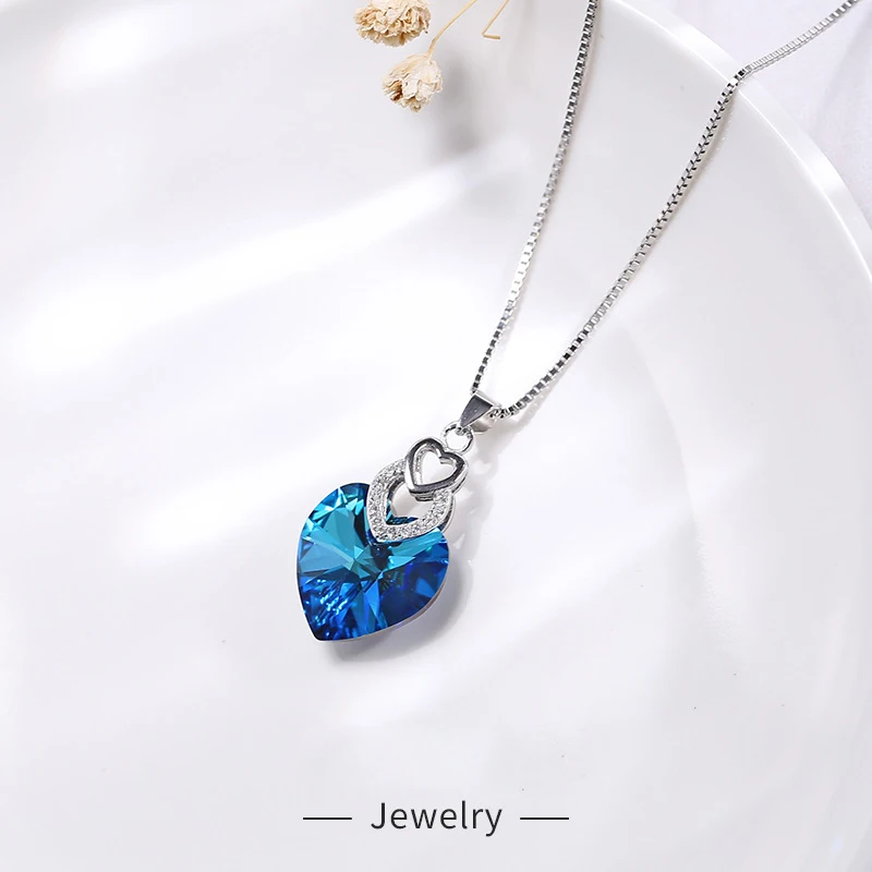 Luxury High Quality Real S925 Ocean Heart Pendant Fine Jewelry Heart Of Ocean Necklace Pendants Chain Fashion Accessories Jewel
Luxury High Quality Real S925 Ocean Heart Pendant Fine Jewelry Heart Of Ocean Necklace Pendants Chain Fashion Accessories Jewel