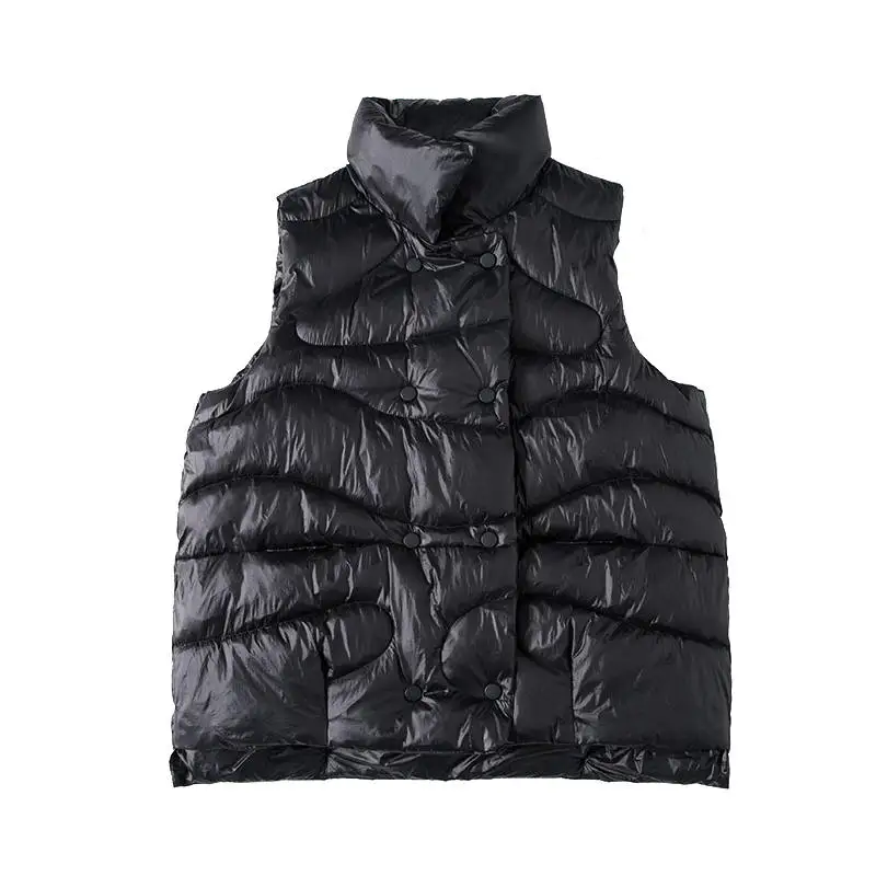 Down Cotton Vest Women Double Breasted Woman Jacket Chaleco Mujer Sleeveless Waistcoat Autumn Winter Vest Warm Coat Female C6578
Down Cotton Vest Women Double Breasted Woman Jacket Chaleco Mujer Sleeveless Waistcoat Autumn Winter Vest Warm Coat Female C6578