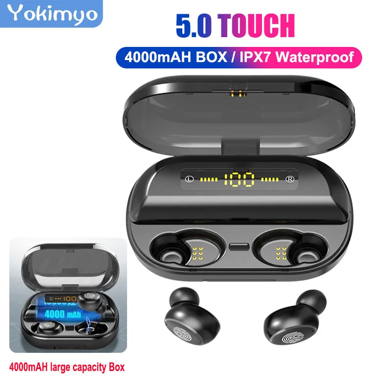 V5.0 Touch TWS Wireless Bluetooth Earphones LED Display Stereo Bluetooth Earbuds Waterproof Bluetooth Earphone 4000mah Power Ban
V5.0 Touch TWS Wireless Bluetooth Earphones LED Display Stereo Bluetooth Earbuds Waterproof Bluetooth Earphone 4000mah Power Ban