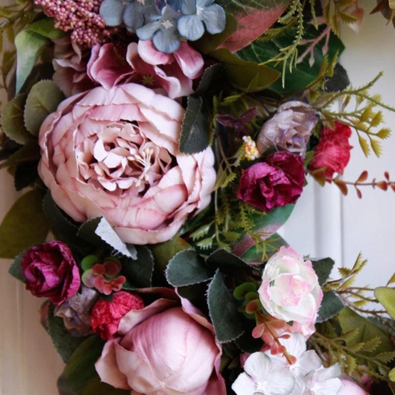 Autumn theme door wreath artificial simulation peony flower wreath handmade QX2E
Autumn theme door wreath artificial simulation peony flower wreath handmade QX2E