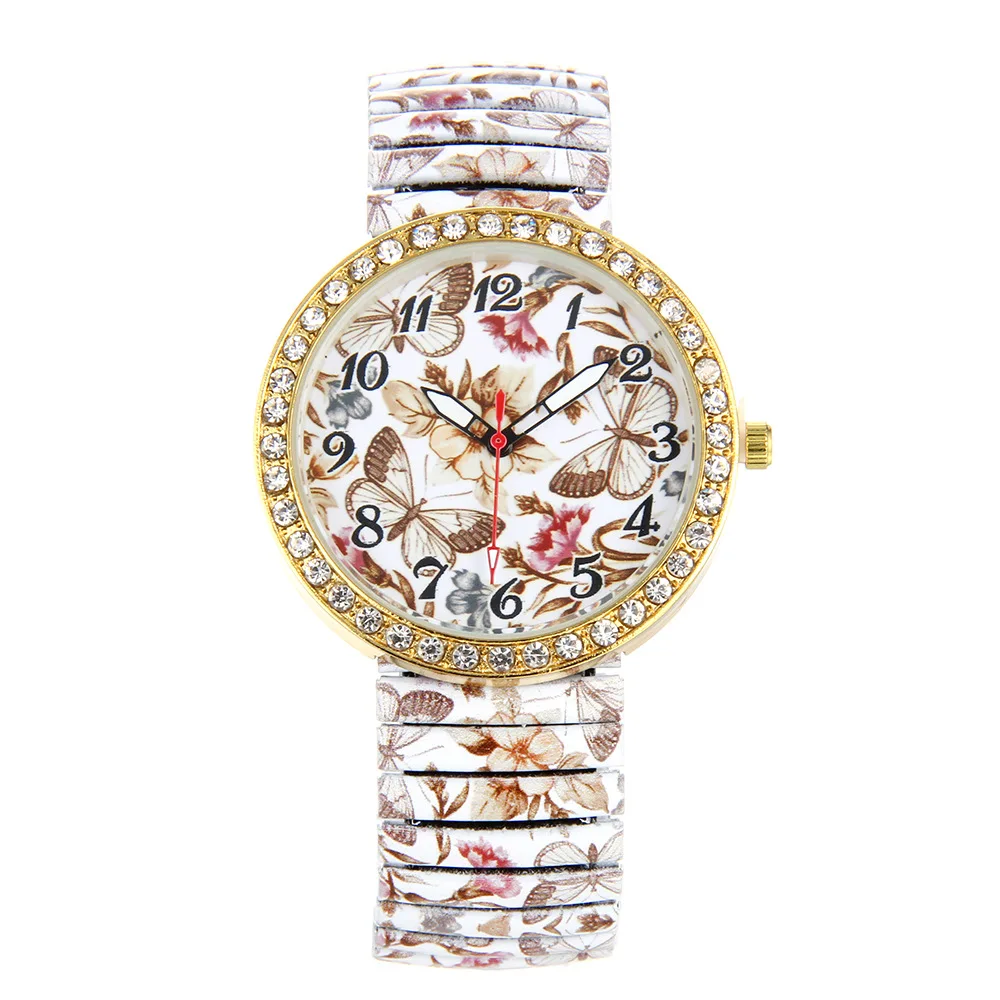 New Fashion Flower Watch Rhine Stone Woman watches Classical Elastic Wristwatch with Metal Gift Box
New Fashion Flower Watch Rhine Stone Woman watches Classical Elastic Wristwatch with Metal Gift Box