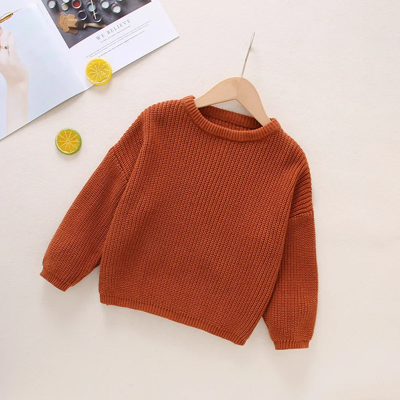 

Осенняя одежда для маленьких мальчиков и девочек 0-9 месяцев, Детский свитер, вязаный свитер для малышей, трикотажная одежда для новорожденн...