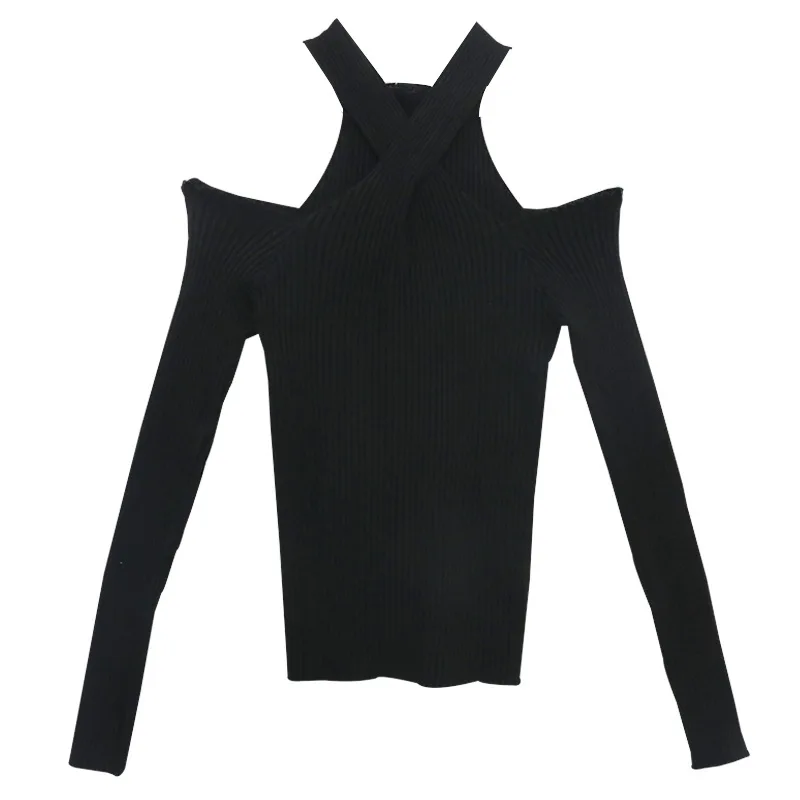 2022 New Short Sexy Word Leader Crosswear Hanging Neck Bottoming Sweater Women's Autumn Winter Tight Sweater
2022 New Short Sexy Word Leader Crosswear Hanging Neck Bottoming Sweater Women's Autumn Winter Tight Sweater