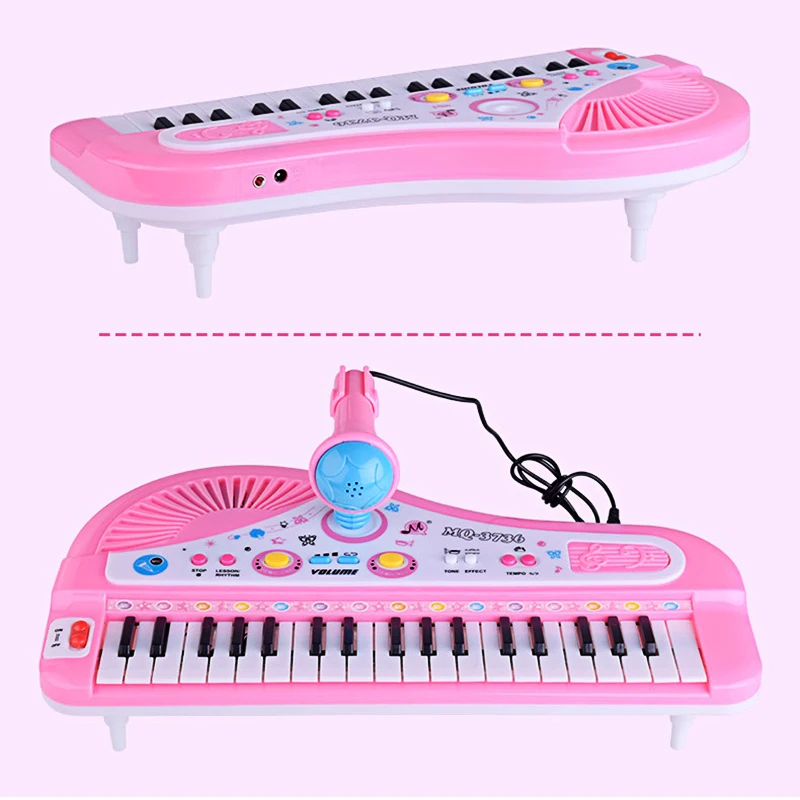 Musical Toys Kids Piano 37 Keys Mini Electronic Organ Musical Piano Teaching Keyboard With Microphone Cartoon Educational Toys 
Musical Toys Kids Piano 37 Keys Mini Electronic Organ Musical Piano Teaching Keyboard With Microphone Cartoon Educational Toys