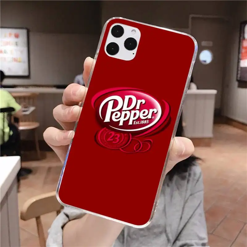 Чехол Dr Pepper для iPhone 11 pro XS MAX 8 7 6 6S Plus X 5S SE 2020 XR черный мягкий чехол | Мобильные
