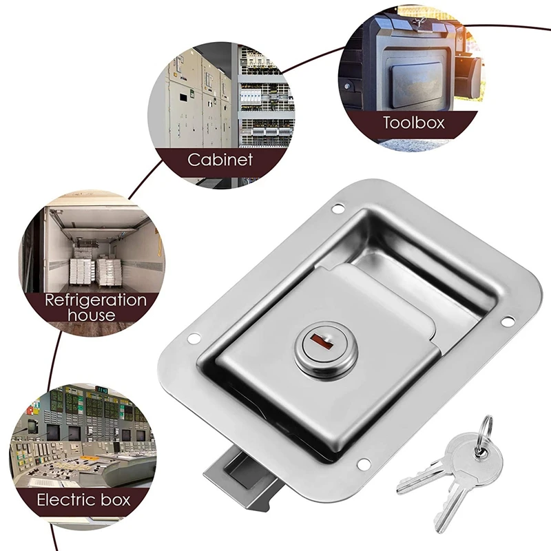 Paddle Slam Latch With Lock & Key Travel Trailer Lock Stainless Steel RV Door Latch Heavy Duty Flush Mount Handle Latch
Paddle Slam Latch With Lock & Key Travel Trailer Lock Stainless Steel RV Door Latch Heavy Duty Flush Mount Handle Latch