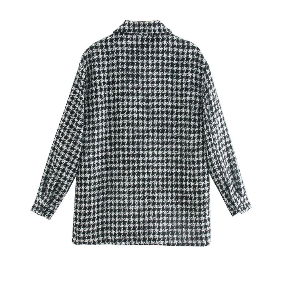 HSTAR 2020 New Women Jacket Plaid Check Houndstooth Full Sleeves Lapel Collar Classic Style Coat Fashion Outerwear Tops veste
HSTAR 2020 New Women Jacket Plaid Check Houndstooth Full Sleeves Lapel Collar Classic Style Coat Fashion Outerwear Tops veste