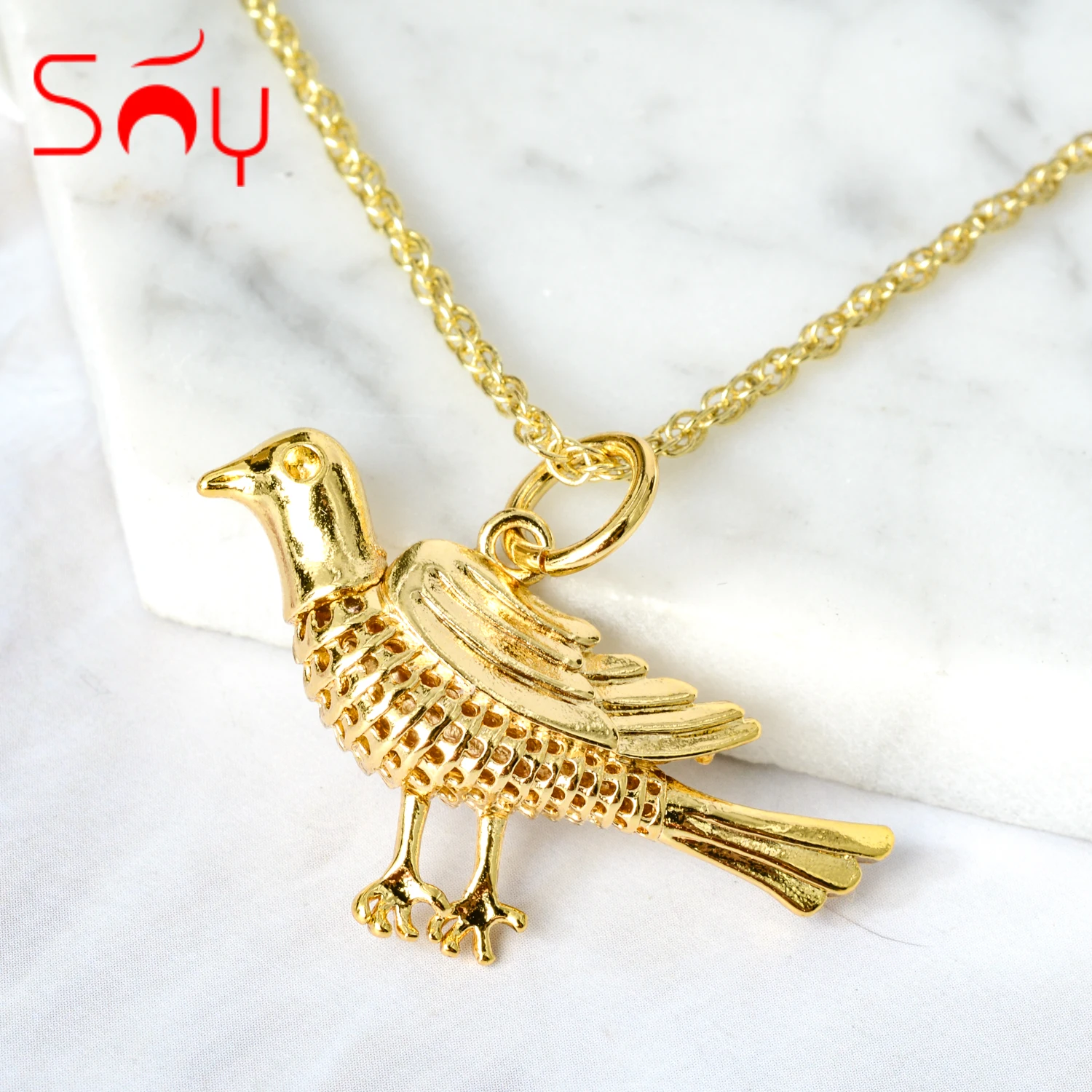 Sunny Jewelry Fashion Classic Bird Pendant Necklace Copper Hollow Animal Cute Style Gold Planted For Women Man Daily Wear Gift
Sunny Jewelry Fashion Classic Bird Pendant Necklace Copper Hollow Animal Cute Style Gold Planted For Women Man Daily Wear Gift