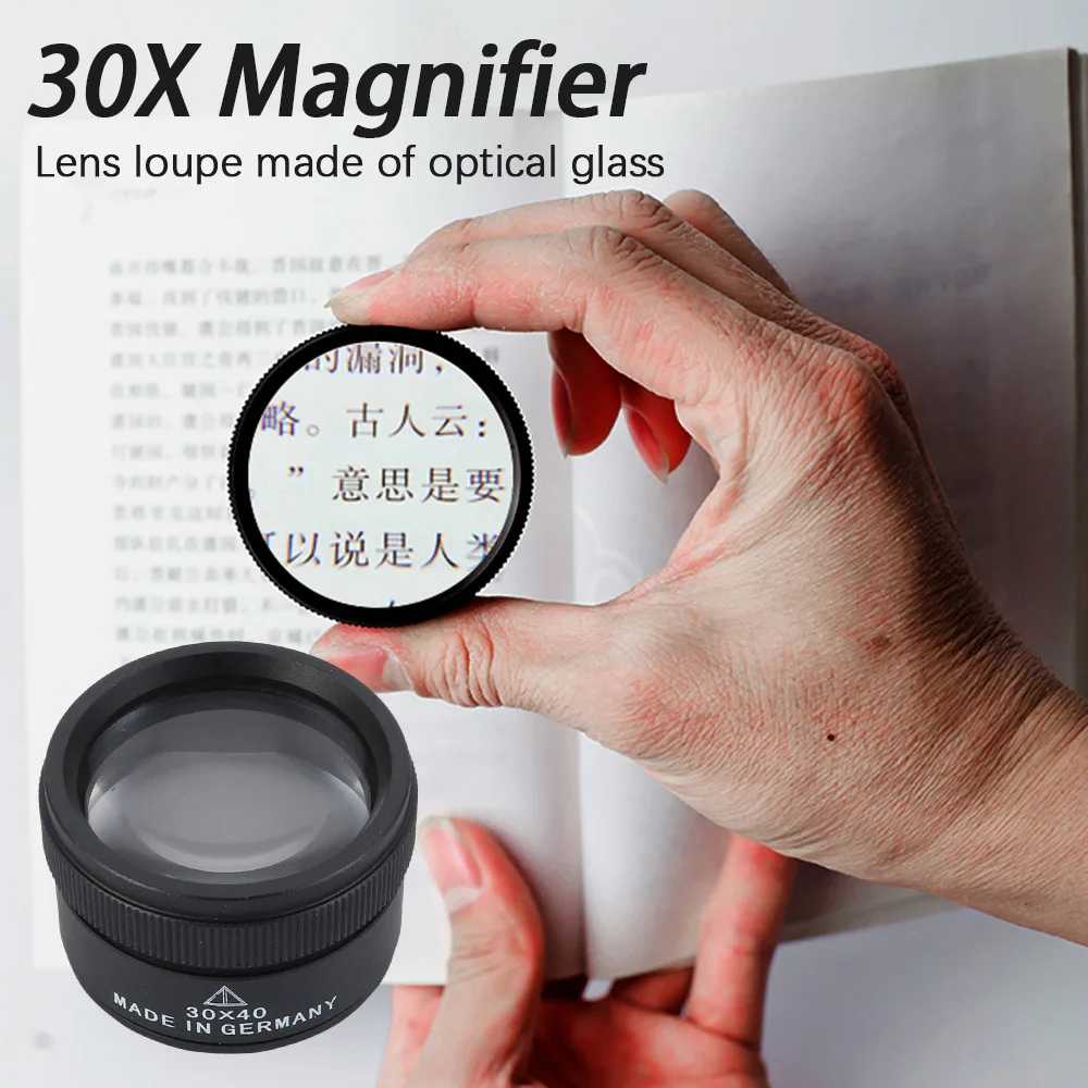 30 x 40mm Measuring Magnifier Magnifying Glass Lens Loop Microscope for Coins Stamps Jewelry Magnifying Reading Glass Tools
30 x 40mm Measuring Magnifier Magnifying Glass Lens Loop Microscope for Coins Stamps Jewelry Magnifying Reading Glass Tools