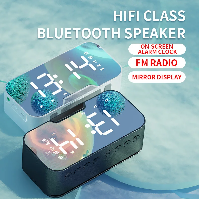 Portable Mirror Bluetooth Speaker Radio Card Creative Gift Clock Alarm Clock Audio Collection Voice Prompt Card NFC Function
Portable Mirror Bluetooth Speaker Radio Card Creative Gift Clock Alarm Clock Audio Collection Voice Prompt Card NFC Function