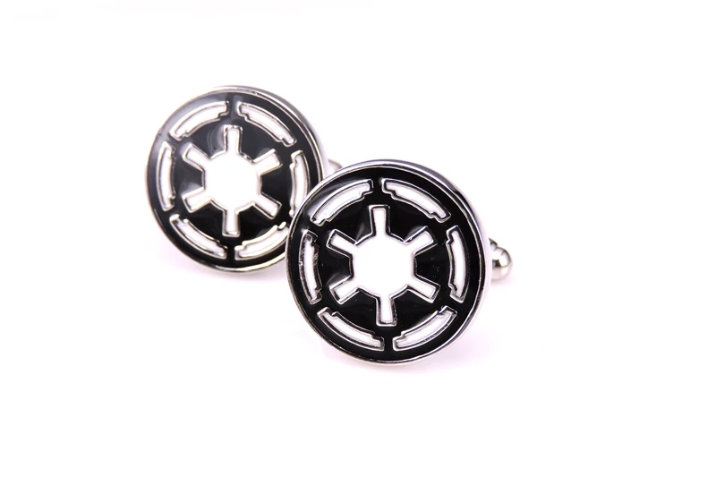 

C-MAN French Star Wars Galactic Empire Logo Wedding Cufflinks For Mens And Women Enamel Brand Cuff Buttons Wholesale Cuff Links