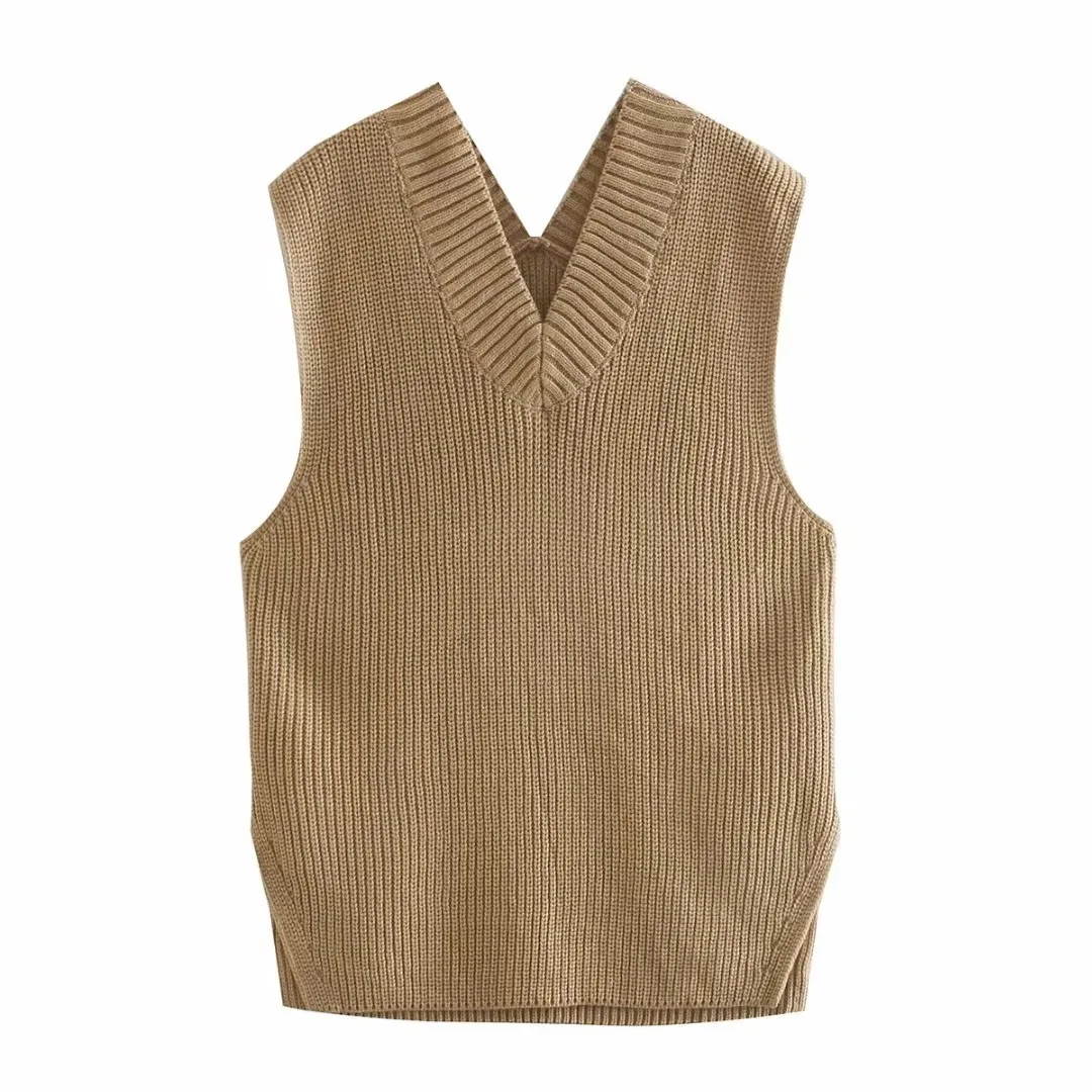 2021 new white loose and versatile split V-neck sleeveless knitted vest vest women mid-length knitted pullover
2021 new white loose and versatile split V-neck sleeveless knitted vest vest women mid-length knitted pullover