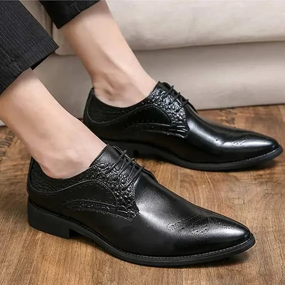 PU Leather Men Comfortable Casual Block Oxford Shoes Comfortable Classic Spring Autumn Pointed Low Heel chaussure homme 3KC798
PU Leather Men Comfortable Casual Block Oxford Shoes Comfortable Classic Spring Autumn Pointed Low Heel chaussure homme 3KC798