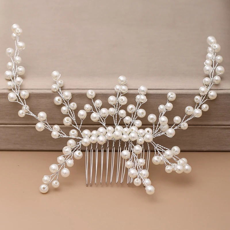 Bridal Tiara Handmade Pearl Hair Comb Wedding Hair Accessories Women Head Jewelry Bridal Hair Comb Wedding Headpiece Ornaments
Bridal Tiara Handmade Pearl Hair Comb Wedding Hair Accessories Women Head Jewelry Bridal Hair Comb Wedding Headpiece Ornaments