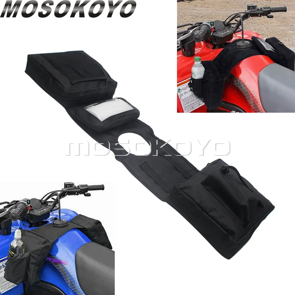 

Universal Motorcycle ATV Quad Fuel Tank Top Storage Saddle Bag 600D Oxford Fabric Waterproof Snowmobiles Tank Storage Bag Black