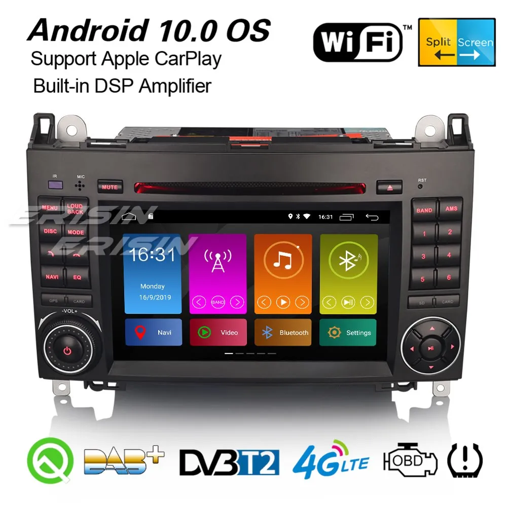 Erisin 3072 Android 10 Car Stereo Carplay DAB + GPS WiFi CD BT OBD DSP для Mercedes Benz A/B Class Vito Viano Sprinter VW