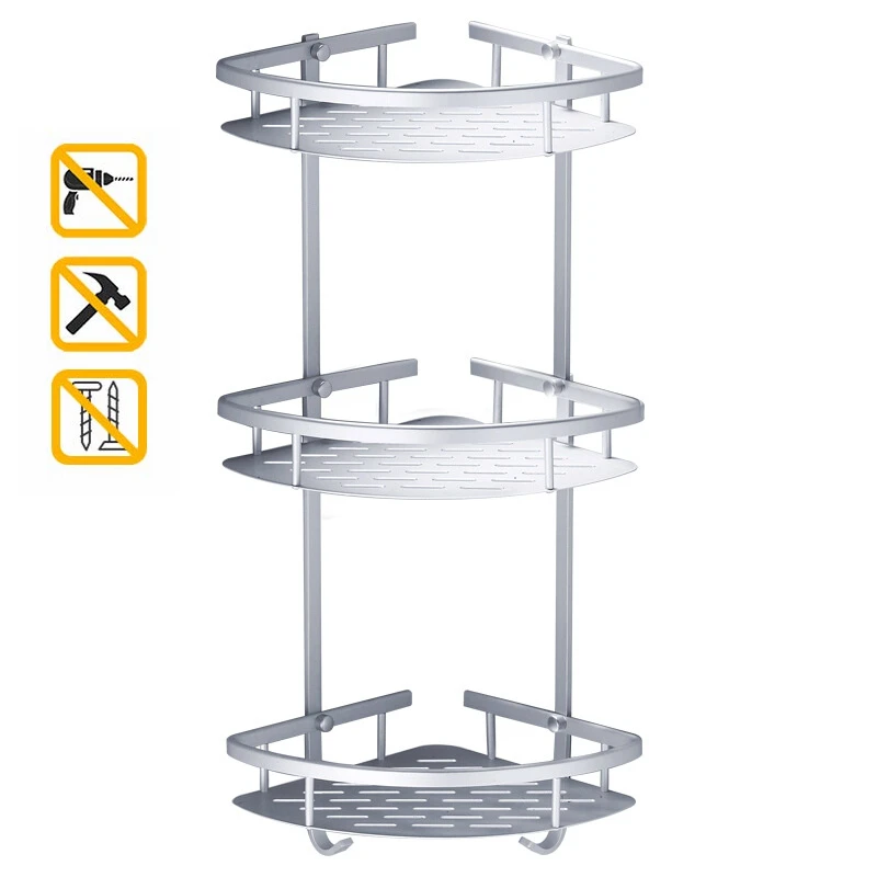 Drill Free Bath Room Wall Shelves Shower Corner Shelf 3 Tiers Bath Caddy Shelving Bathroom Accessories Organizer Triangle
Drill Free Bath Room Wall Shelves Shower Corner Shelf 3 Tiers Bath Caddy Shelving Bathroom Accessories Organizer Triangle
