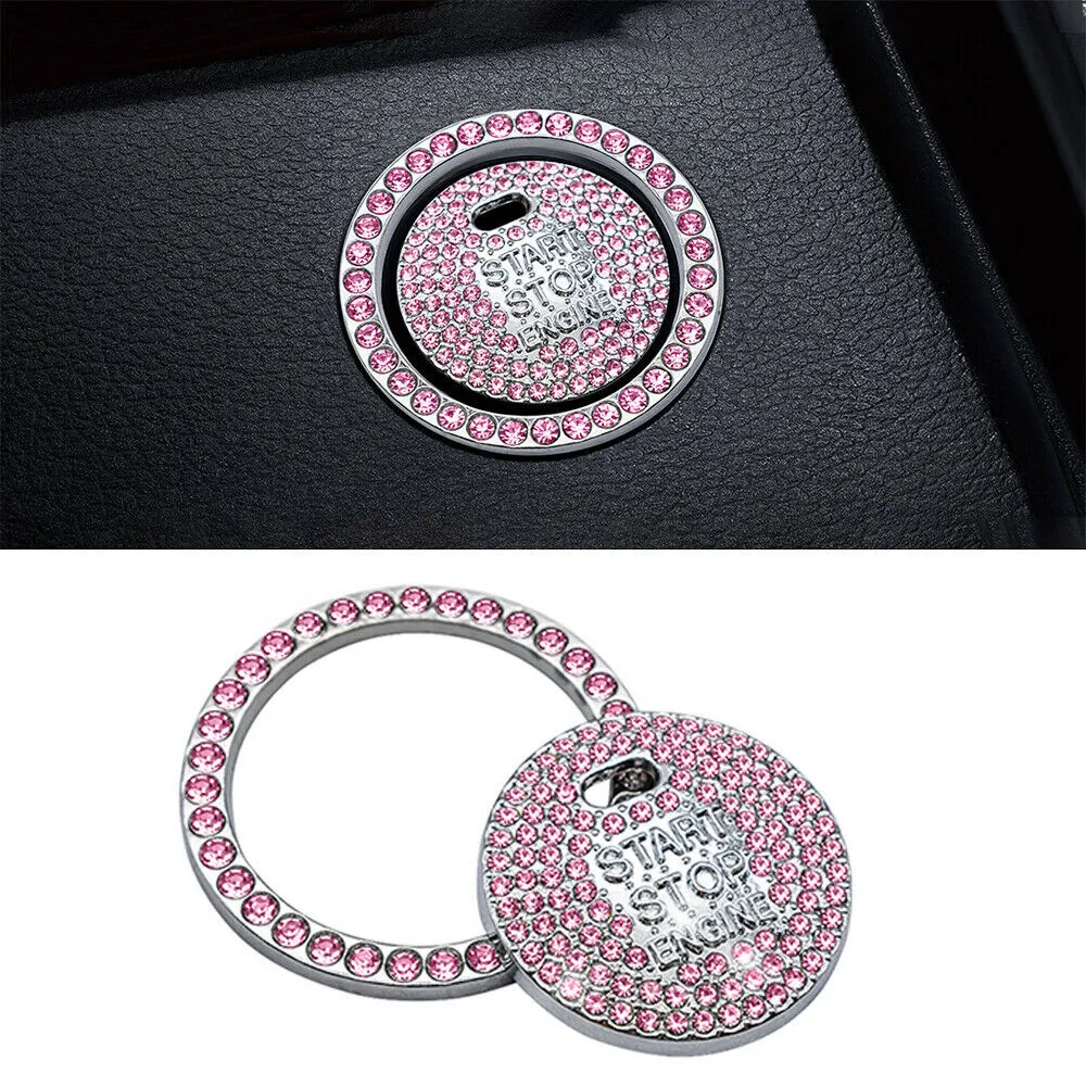 Car Styling Accessories Start Stop Engine Button Cover Case Bling Pink Diamond Ignition Button Decor Ring Crystal Sticker
Car Styling Accessories Start Stop Engine Button Cover Case Bling Pink Diamond Ignition Button Decor Ring Crystal Sticker