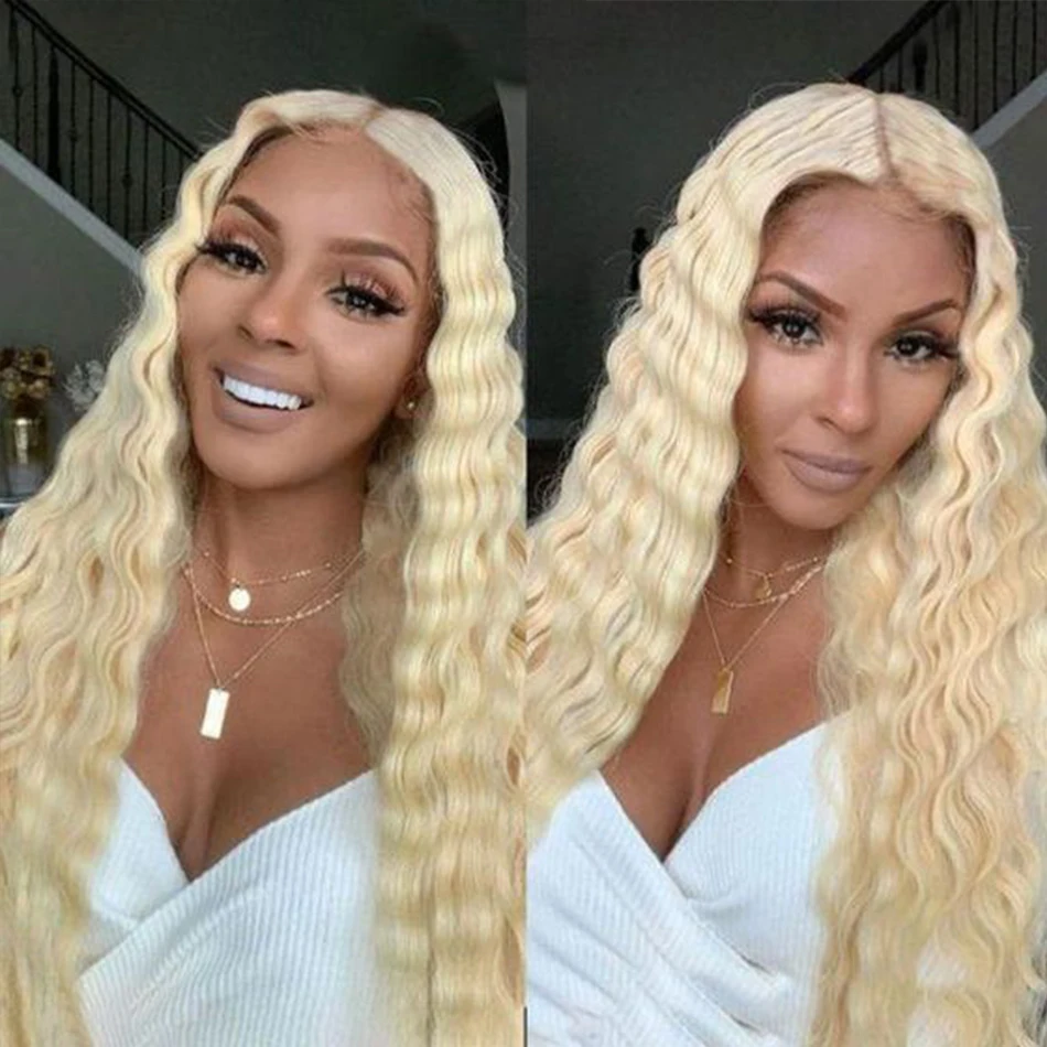 613 Honey Blonde Lace Front Human Hair Wigs Brazilian Loose Deep Wave 13x6 Lace Front Wig Deep Part 150 Density Remy Human Hair
613 Honey Blonde Lace Front Human Hair Wigs Brazilian Loose Deep Wave 13x6 Lace Front Wig Deep Part 150 Density Remy Human Hair