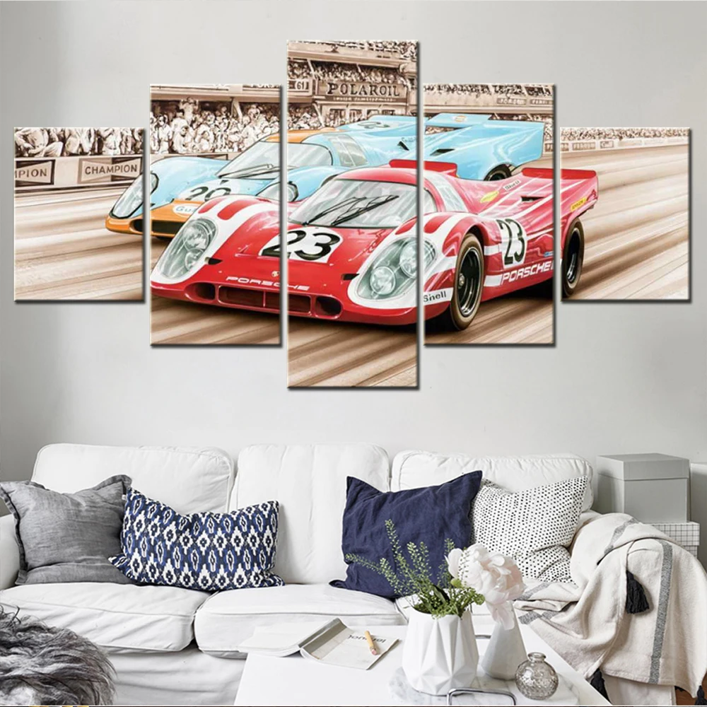 5 Pieces Wall Art Canvas 24 Hours Le Man Racing Car Poster Painting Home Decor For Living Room Picture Print Bedroom Mural
5 Pieces Wall Art Canvas 24 Hours Le Man Racing Car Poster Painting Home Decor For Living Room Picture Print Bedroom Mural