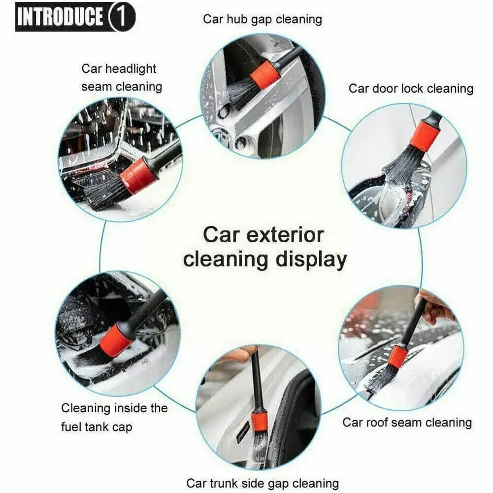 5PCS Car Detailing Brushes Cleaning Brush Set for Cleaning Wheels Tire Interior Exterior Leather Air Vents Car Cleaning Kit D2L7
5PCS Car Detailing Brushes Cleaning Brush Set for Cleaning Wheels Tire Interior Exterior Leather Air Vents Car Cleaning Kit D2L7