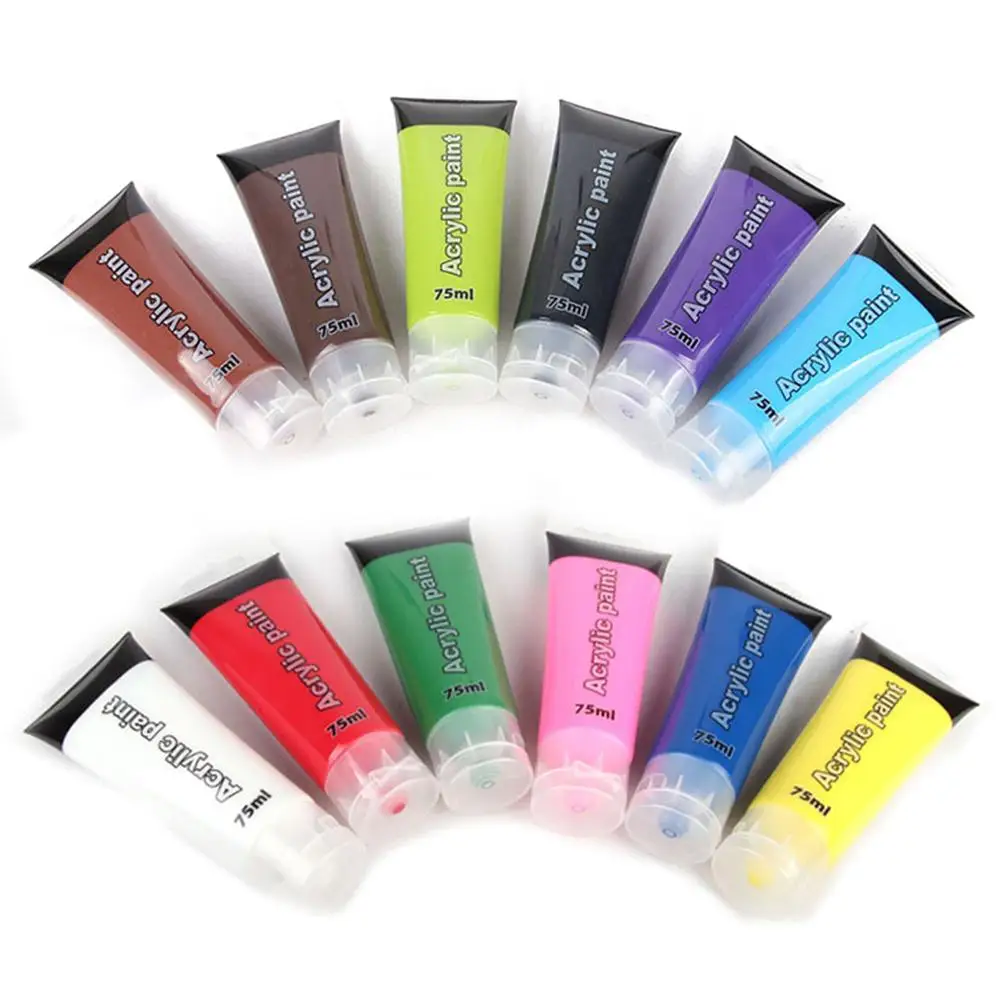 75ml Acrylic Hose Wall Painting Fabric Paint for Clothing Textile Nail fiber pigment Acrylic Paints Art supplies
75ml Acrylic Hose Wall Painting Fabric Paint for Clothing Textile Nail fiber pigment Acrylic Paints Art supplies