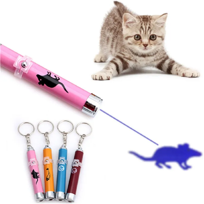 

Creative Funny Pet LED Laser Cat Toy For Cat Laser Pointer Pen Interactive Cats Toy With Bright Animation Mouse Shadow