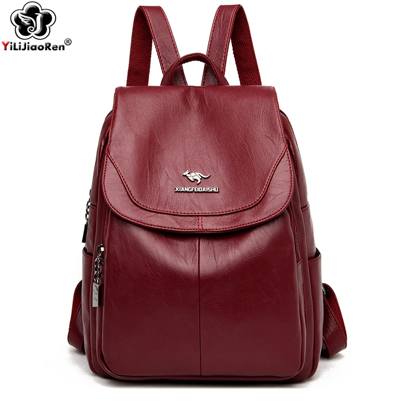 Casual Backpack Women Shoulder Bag Soft Leather Backpack For Girls Large Capacity Travel Bags School Bag Mochila Sac A Dos
Casual Backpack Women Shoulder Bag Soft Leather Backpack For Girls Large Capacity Travel Bags School Bag Mochila Sac A Dos