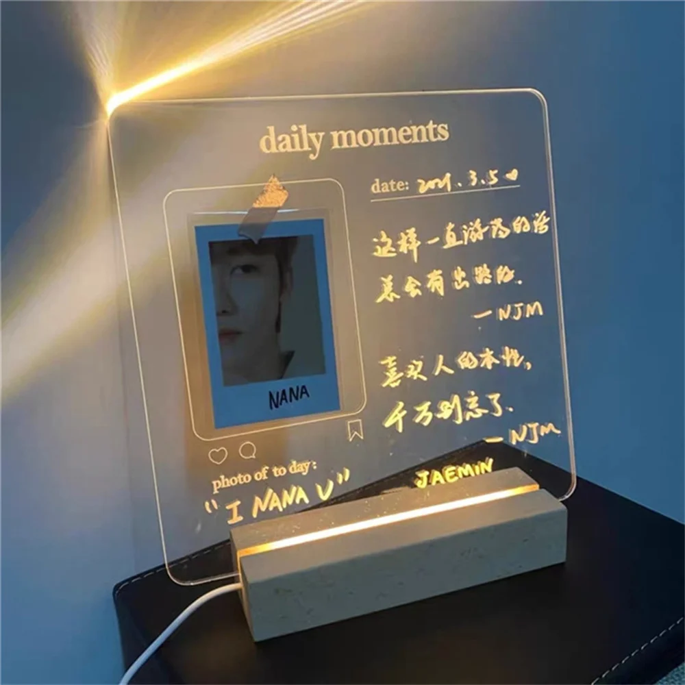 Transparent Acrylic Luminous Message Board Led Lamp Writing Pad To Do List With Usb Interface Wood Stand Holder Note Board Korea
Transparent Acrylic Luminous Message Board Led Lamp Writing Pad To Do List With Usb Interface Wood Stand Holder Note Board Korea