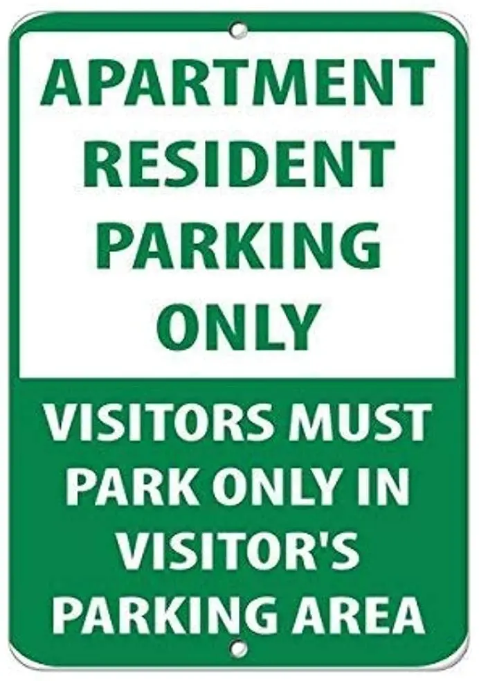 Apartment Parking Visitors Park in Visitor's Parking Area,Garage Sign Decor Home Road Sign Hazard Labels Aluminum Metal Sign
Apartment Parking Visitors Park in Visitor's Parking Area,Garage Sign Decor Home Road Sign Hazard Labels Aluminum Metal Sign