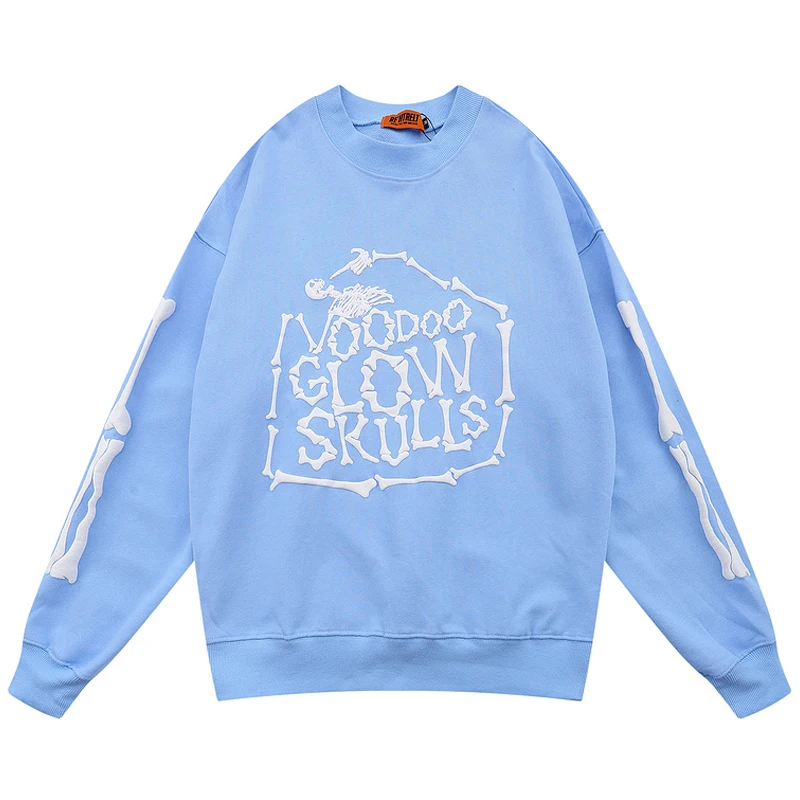 Bones Letter Print Loose Sweatshirts Mens Hoodies Long Sleeve Blue Pullover Unisex Hoodie 2021 Autumn Male Oversize Sweatshirts 
Bones Letter Print Loose Sweatshirts Mens Hoodies Long Sleeve Blue Pullover Unisex Hoodie 2021 Autumn Male Oversize Sweatshirts