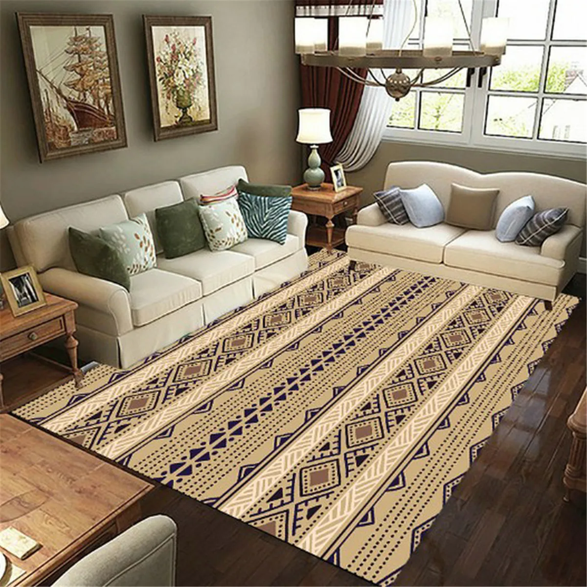 Retro Geometry Carpet Mat for Living Room Doormat Flannel Print Bedroom Non-slip Floor Rug 03
Retro Geometry Carpet Mat for Living Room Doormat Flannel Print Bedroom Non-slip Floor Rug 03